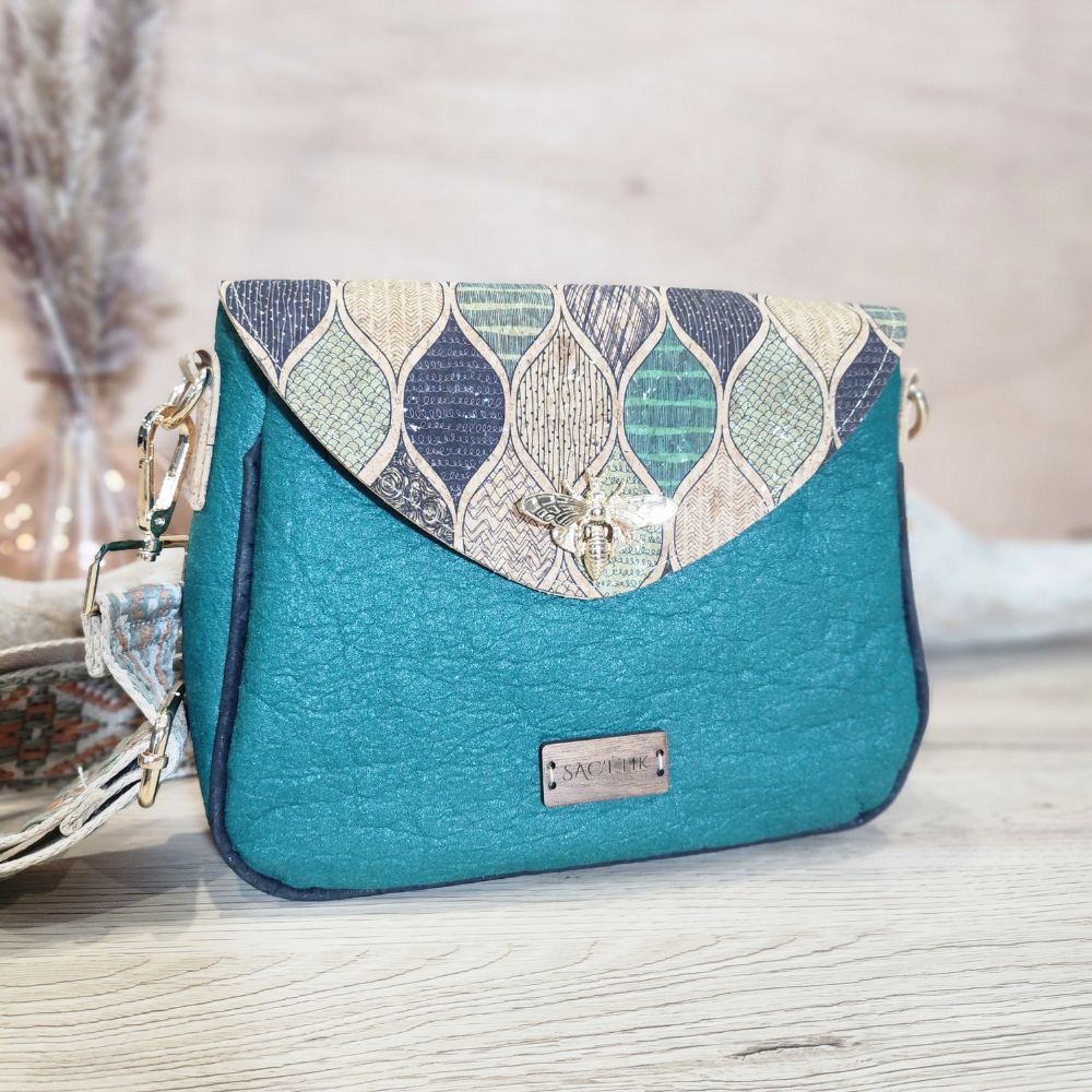 Sac Camélia en Piñatex et Liège