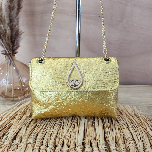 Sac Lys en Piñatex Or métallisé (Petit modèle)
