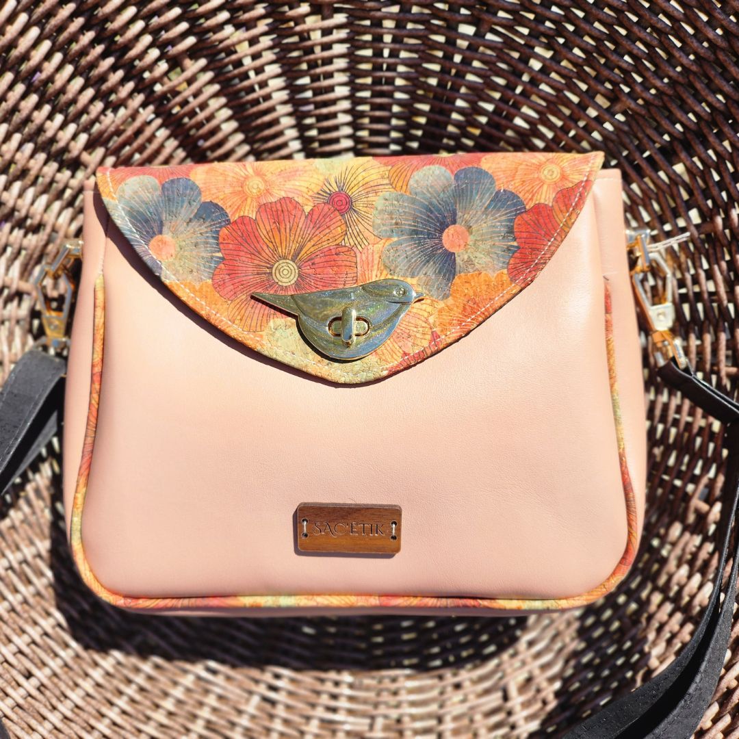 Sac Camélia en Apple Skin et Liège