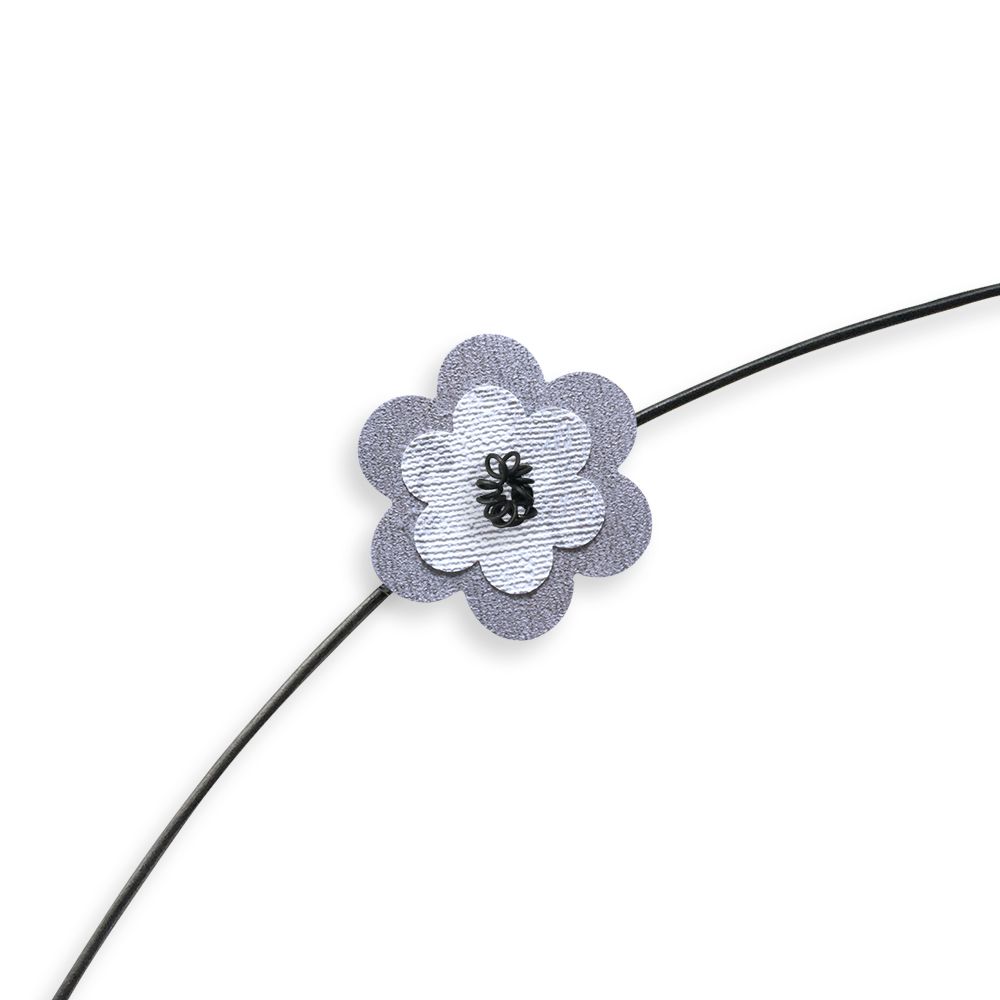 Prénom Eva en fil de fer - Oiseau blanc- Bijoux de mur