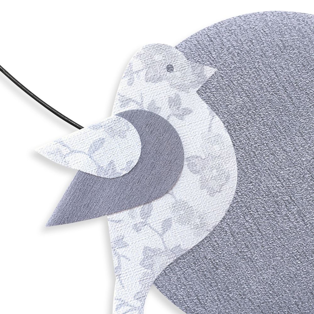 Prénom Eva en fil de fer - Oiseau blanc- Bijoux de mur