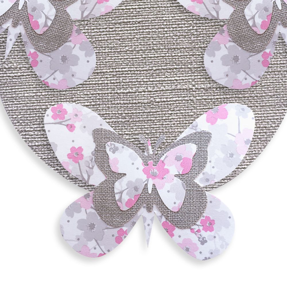 Prénom Margaux en fil de fer - Papillon rose - Bijoux de mur