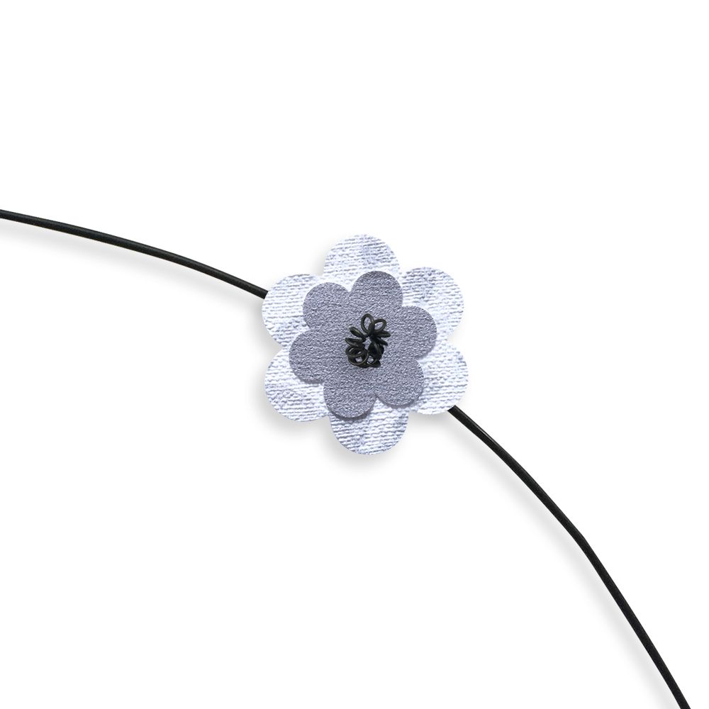 Prénom Samuel en fil de fer - Oiseau blanc - Bijoux de mur