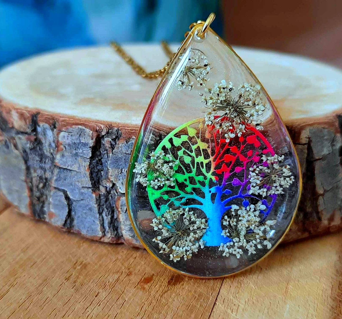 Collier, Arbre de vie, Fleur de carotte