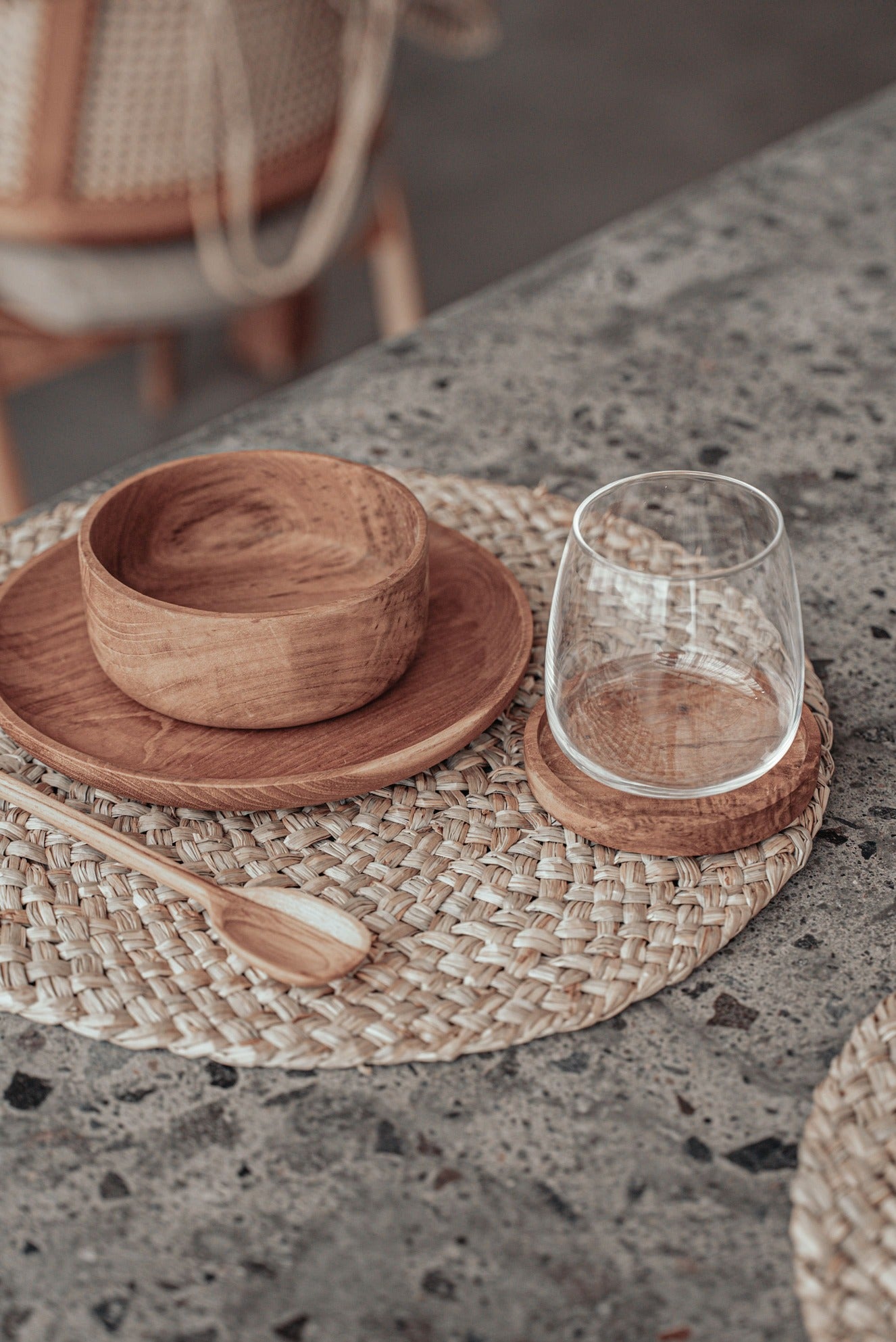 ASSIETTE EN BOIS EXOTIQUE ~ MEJA