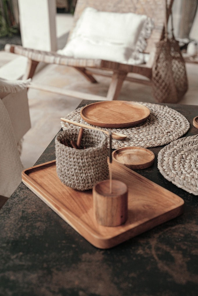 PLATEAU EN BOIS EXOTIQUE ~ MEJA