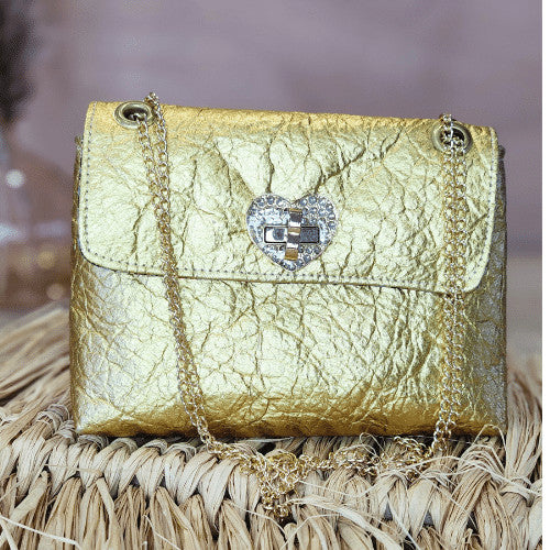 Sac Lys en Piñatex Or métallisé (Petit modèle)