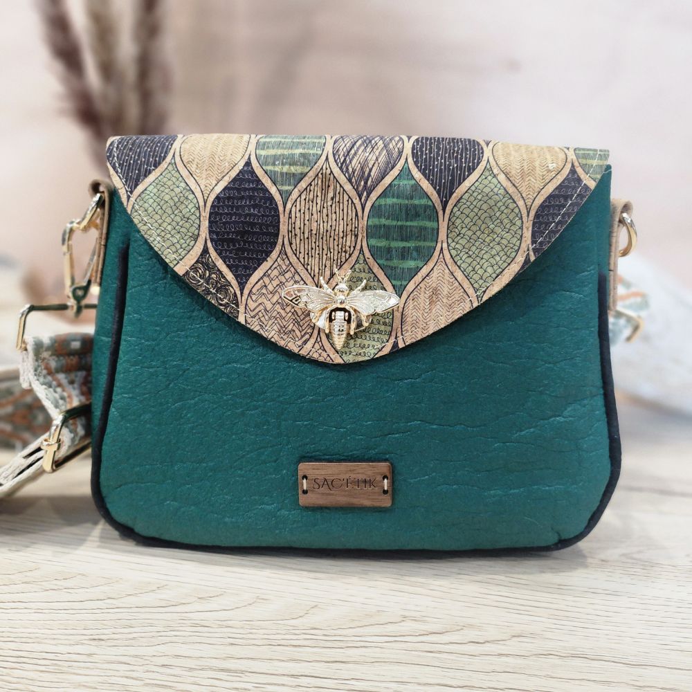 Sac Camélia en Piñatex et Liège