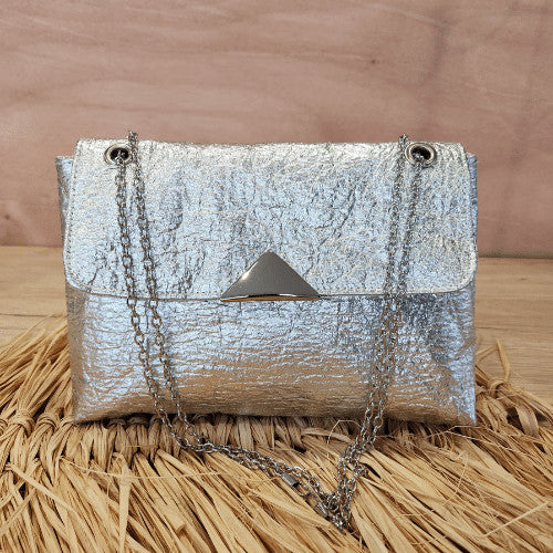 Sac Lys en Piñatex Argent métallisé