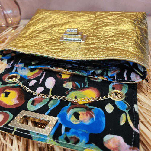 Sac Lys en Piñatex Or métallisé (Petit modèle)