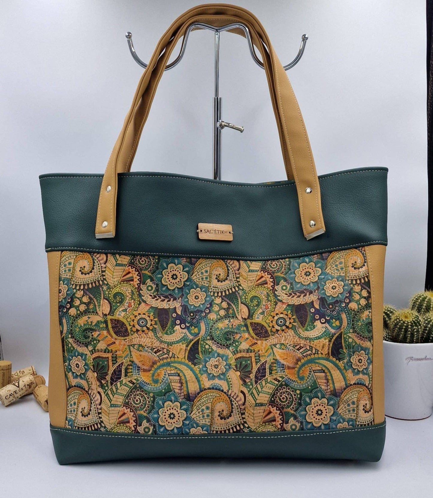 Sac Jasmin en Cactus vert et Liège