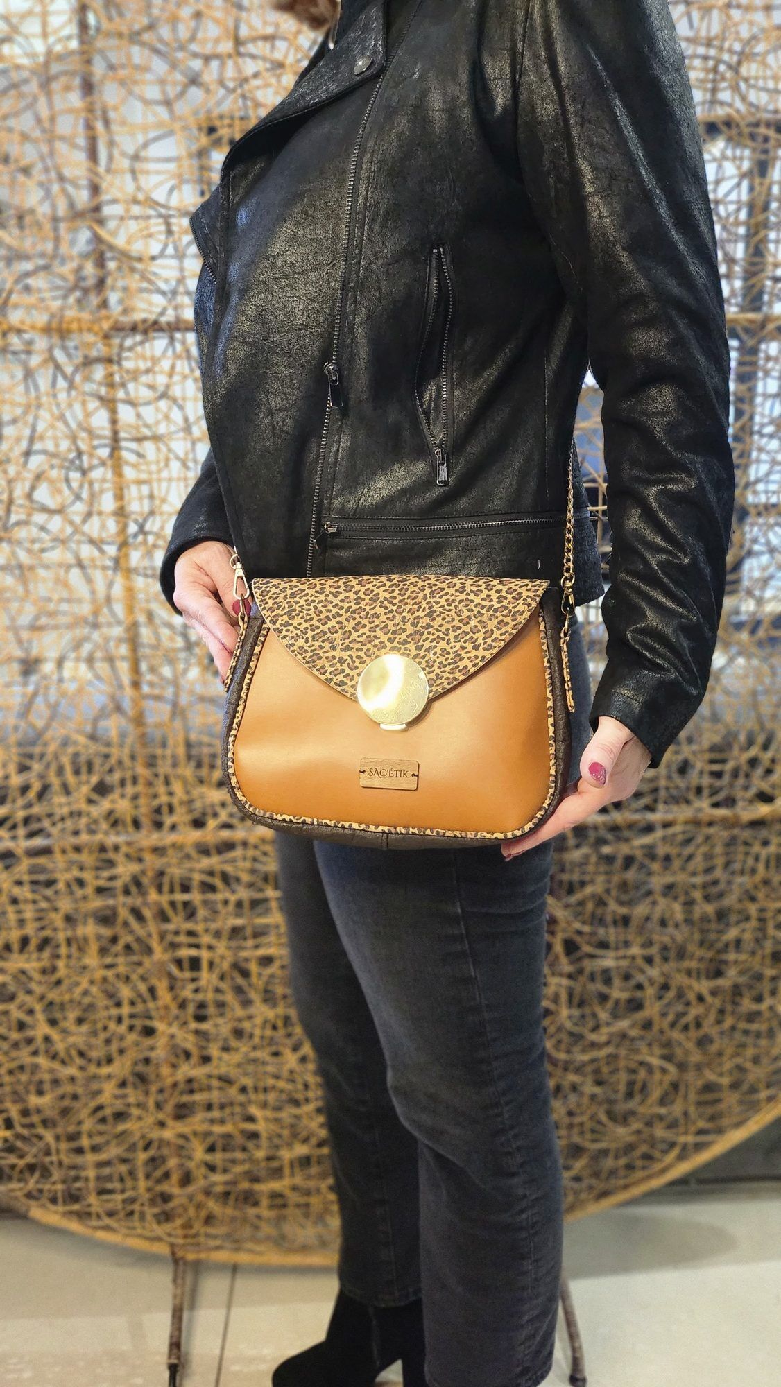 Sac Camélia en Apple Skin, Piñatex et Liège