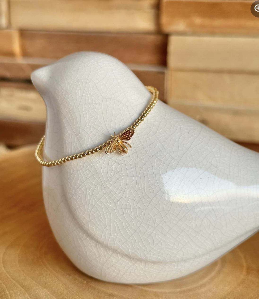 Bracelet or, pendentif abeille