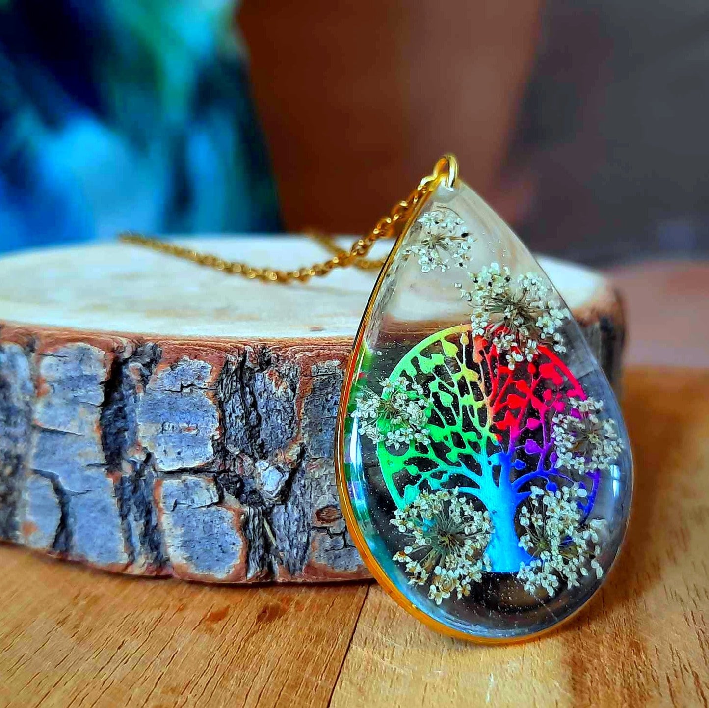 Collier, Arbre de vie, Fleur de carotte