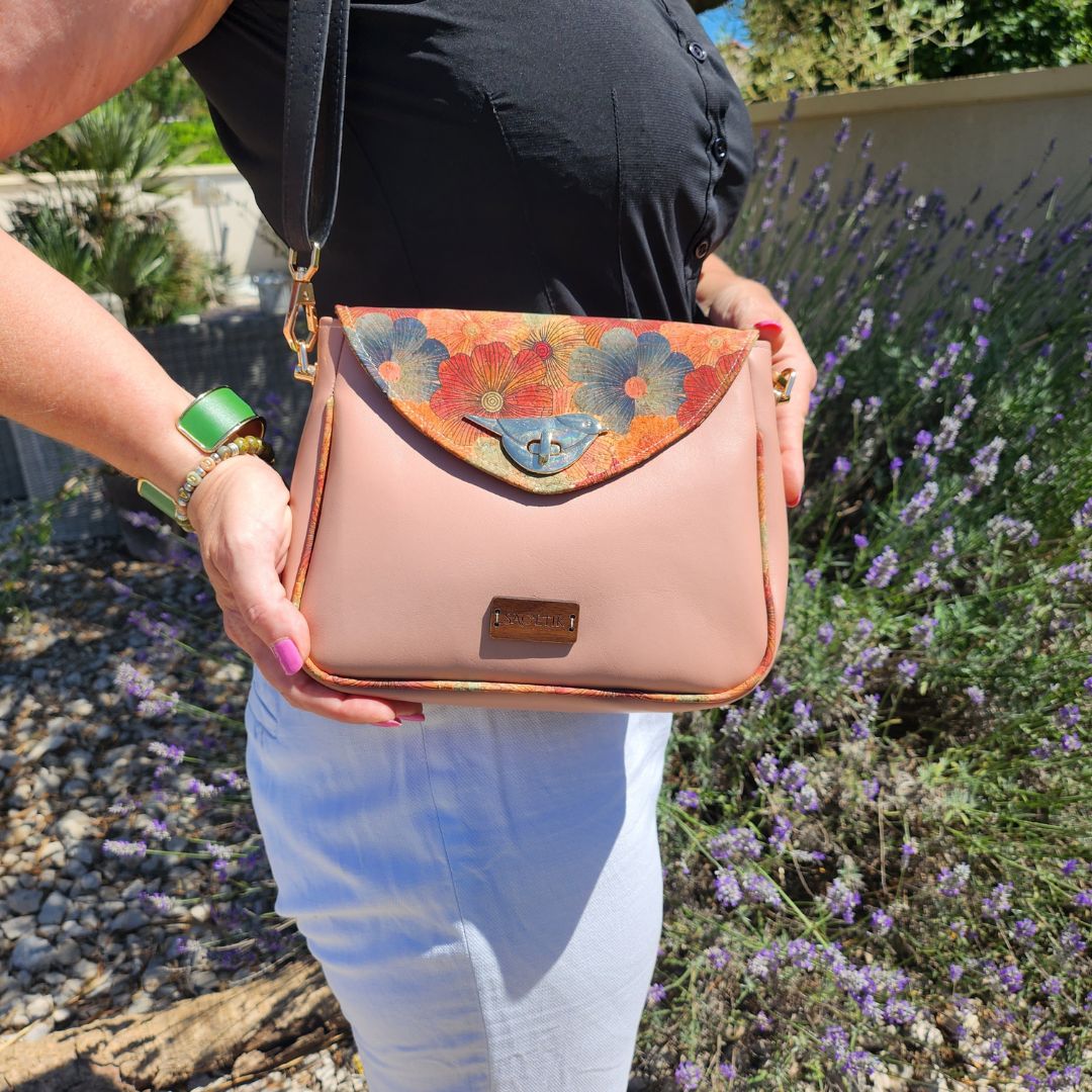 Sac Camélia en Apple Skin et Liège