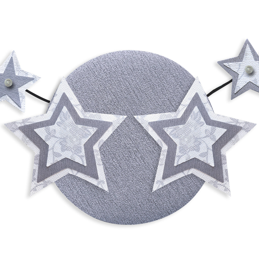 Message lumineux en fil de fer - Étoile - Blanc : Il était une fois - environ 40 x 45 cm - Bijoux de mur