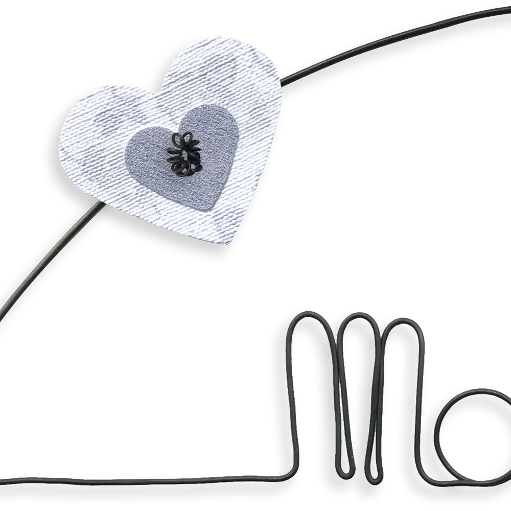 Message coloré en fil de fer - Chat - Blanc : Maison du bonheur - environ 37 x 44 cm - Bijoux de mur