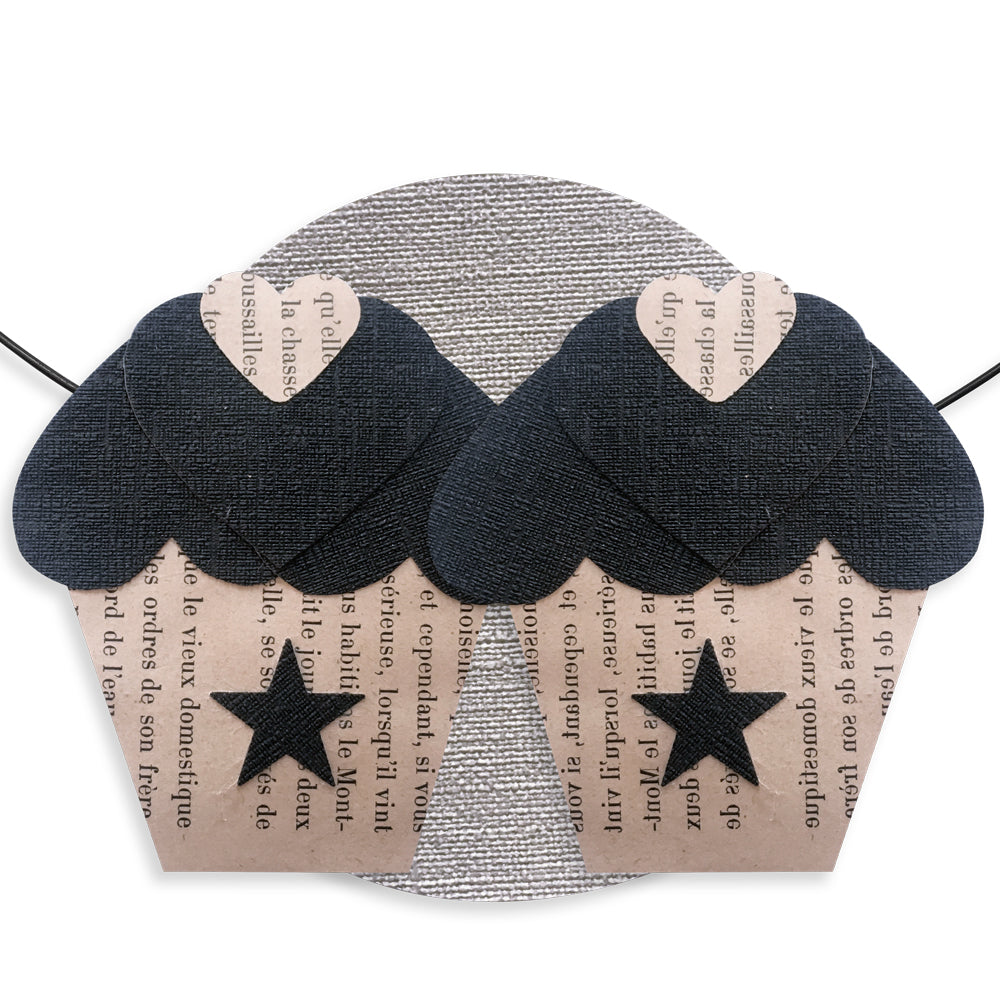 Message coloré en fil de fer - Cupcake - Noir : Cuisine de l'amour - environ 37 x 44 cm - Bijoux de mur