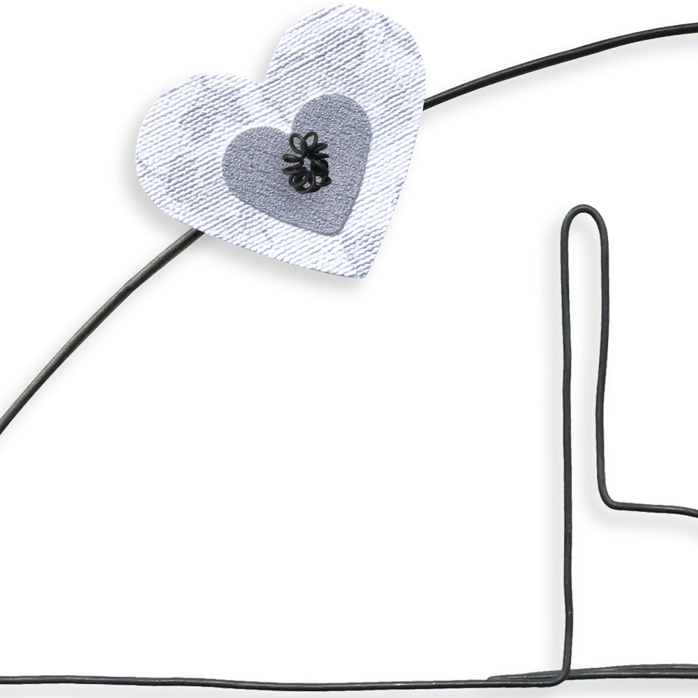 Message coloré en fil de fer - Cupcake - Blanc : Bon appétit - environ 37 x 44 cm - Bijoux de mur