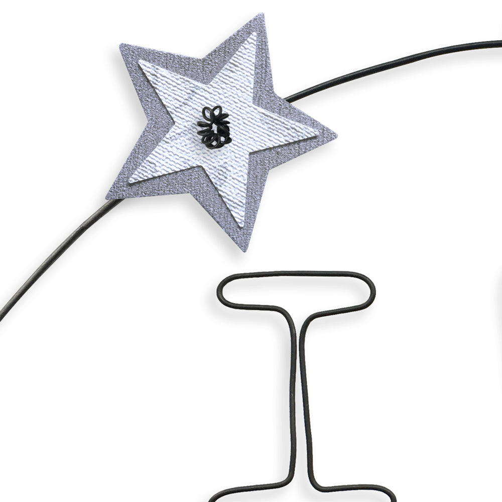 Message coloré en fil de fer - Étoile - Blanc : I have a dream - environ 37 x 44 cm - Bijoux de mur