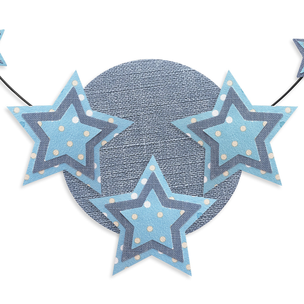 Message coloré en fil de fer - Étoile - Bleu : Super héros - environ 37 x 47 cm - Bijoux de mur