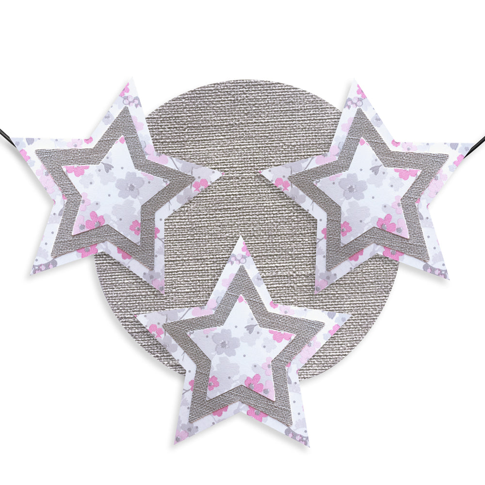 Message coloré en fil de fer - Étoile - Rose : Chambre de princesse - environ 37 x 47 cm - Bijoux de mur