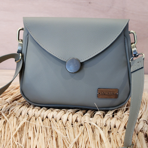 Sac Camélia en apple skin gris