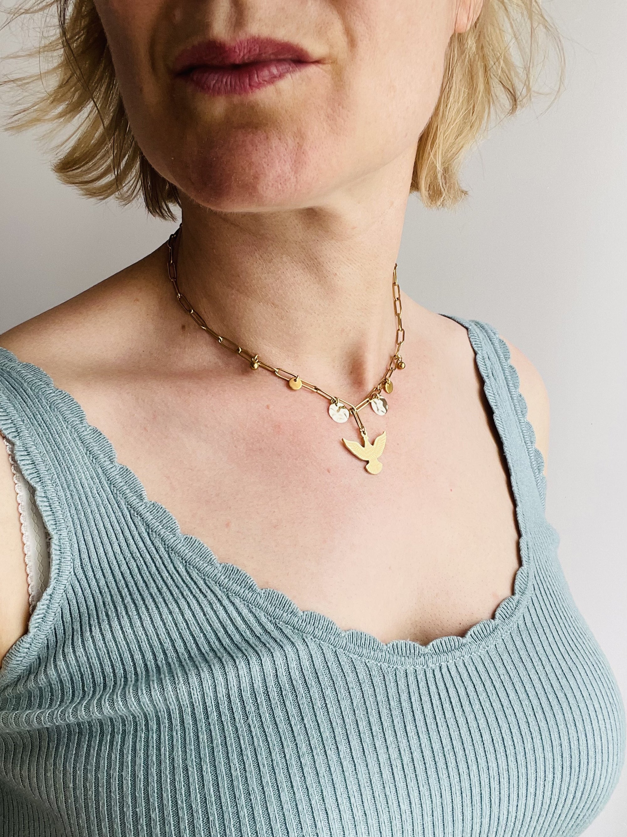 Collier gris gris "Aigle"