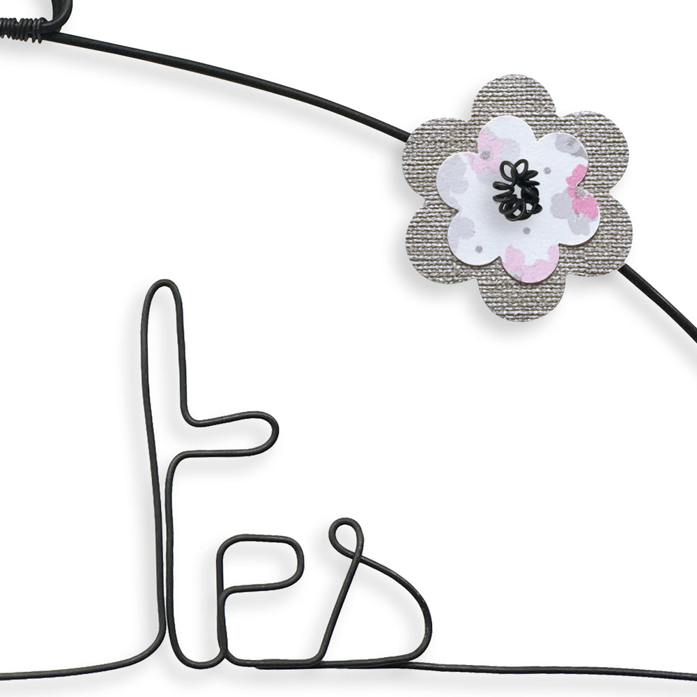 Message coloré en fil de fer - Oiseau - Rose : Vis tes rêves - environ 37 x 47 cm - Bijoux de mur