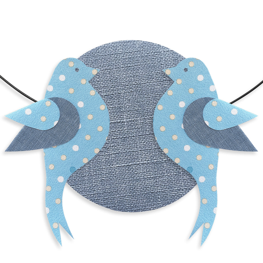 Message coloré en fil de fer - Oiseau - Bleu : Vis tes rêves - environ 37 x 48 cm - Bijoux de mur