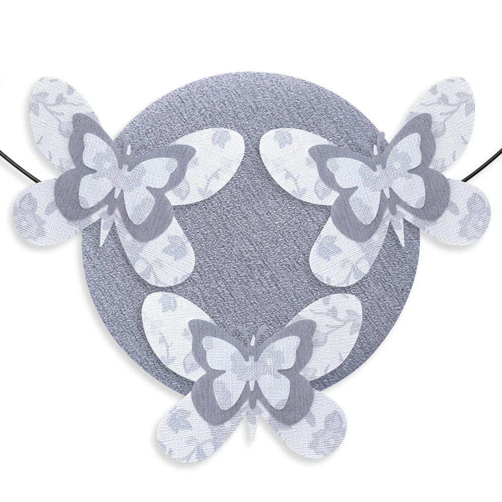 Message coloré en fil de fer - Papillon - Blanc : La vie est belle - environ 37 x 46 cm - Bijoux de mur