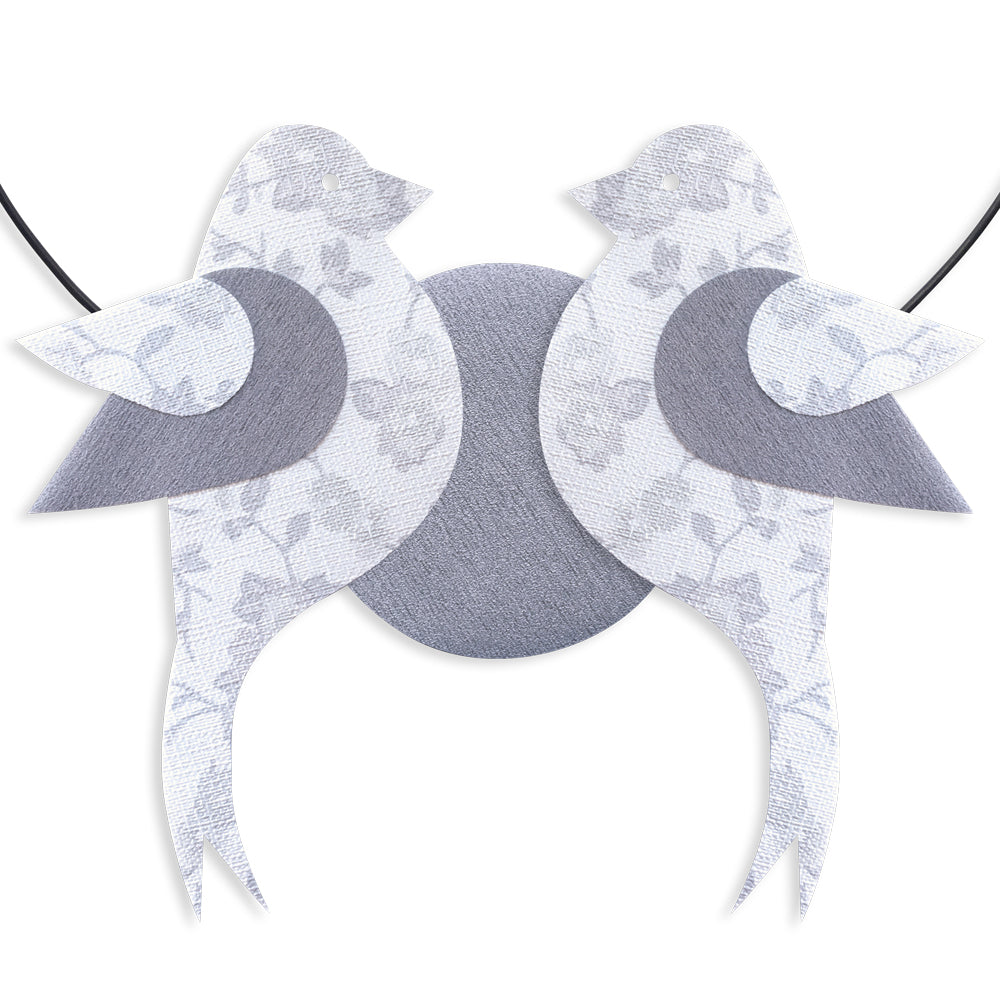 Message coloré en fil de fer - Oiseau - Blanc : Bienvenue - environ 29 x 38 cm - Bijoux de mur