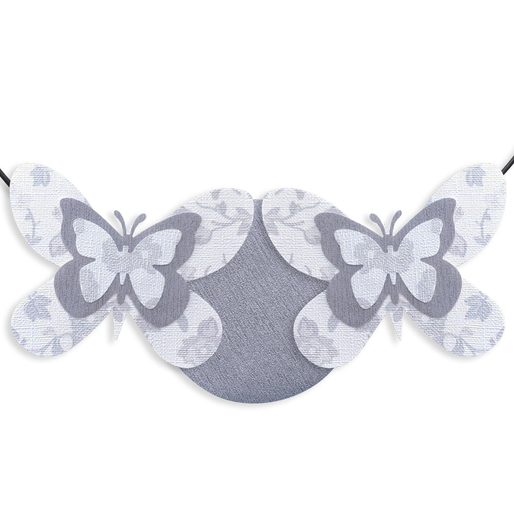 Message coloré en fil de fer - Papillon - Blanc : Bienvenue - environ 29 x 32 cm - Bijoux de mur