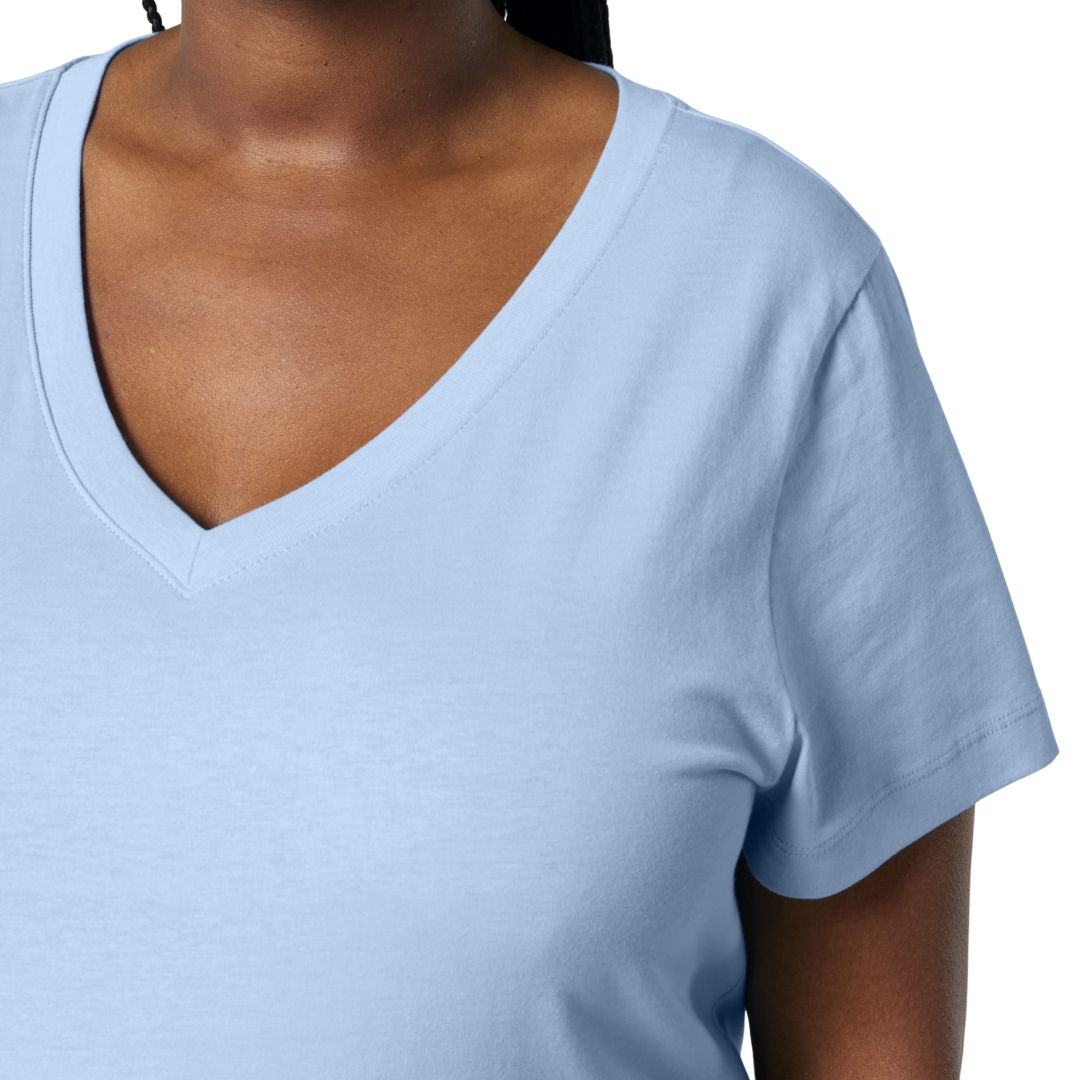 T-shirt femmes col V en coton bio
