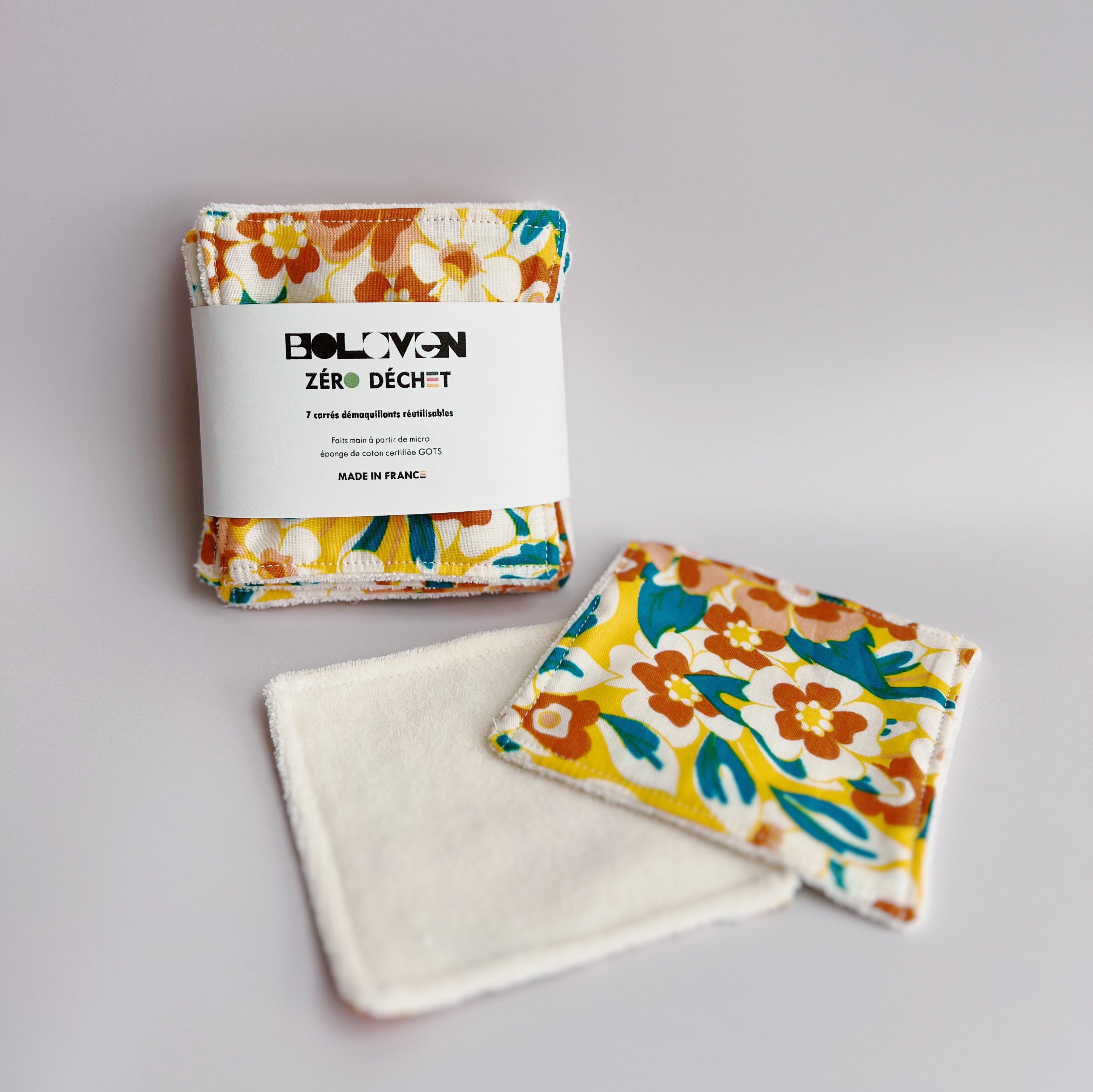 Kit de 7 cotons lavables en micro éponge de coton biologique | été