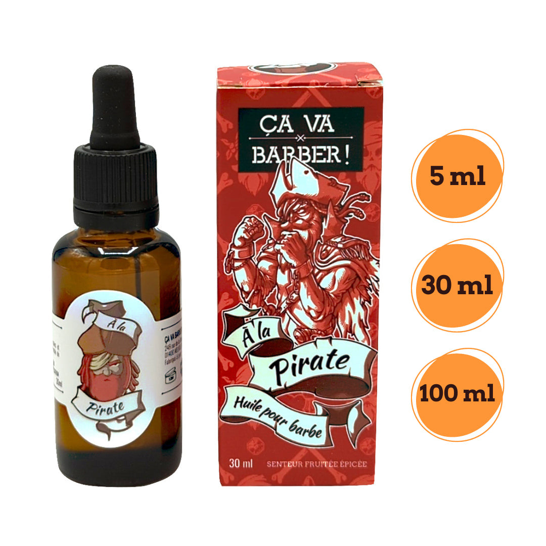 Huile pour barbe bio "à la Pirate"