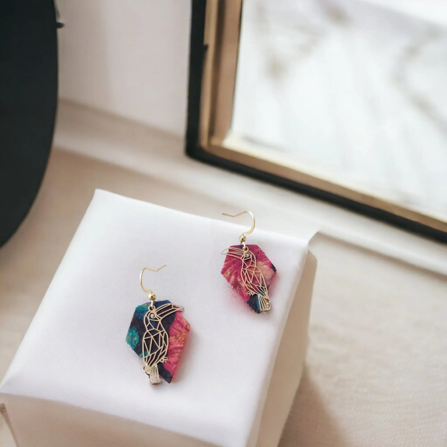Boucles d'oreilles en liège Amazonie Karmyliege