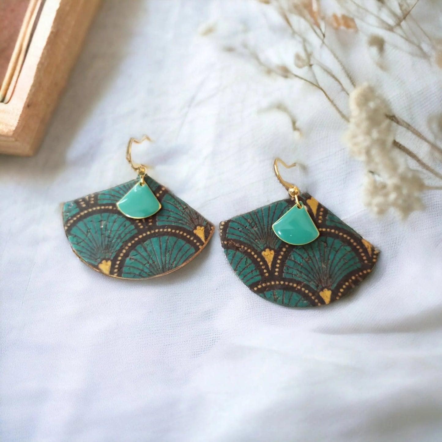 Boucles d'oreilles en liège Zoé Karmyliege