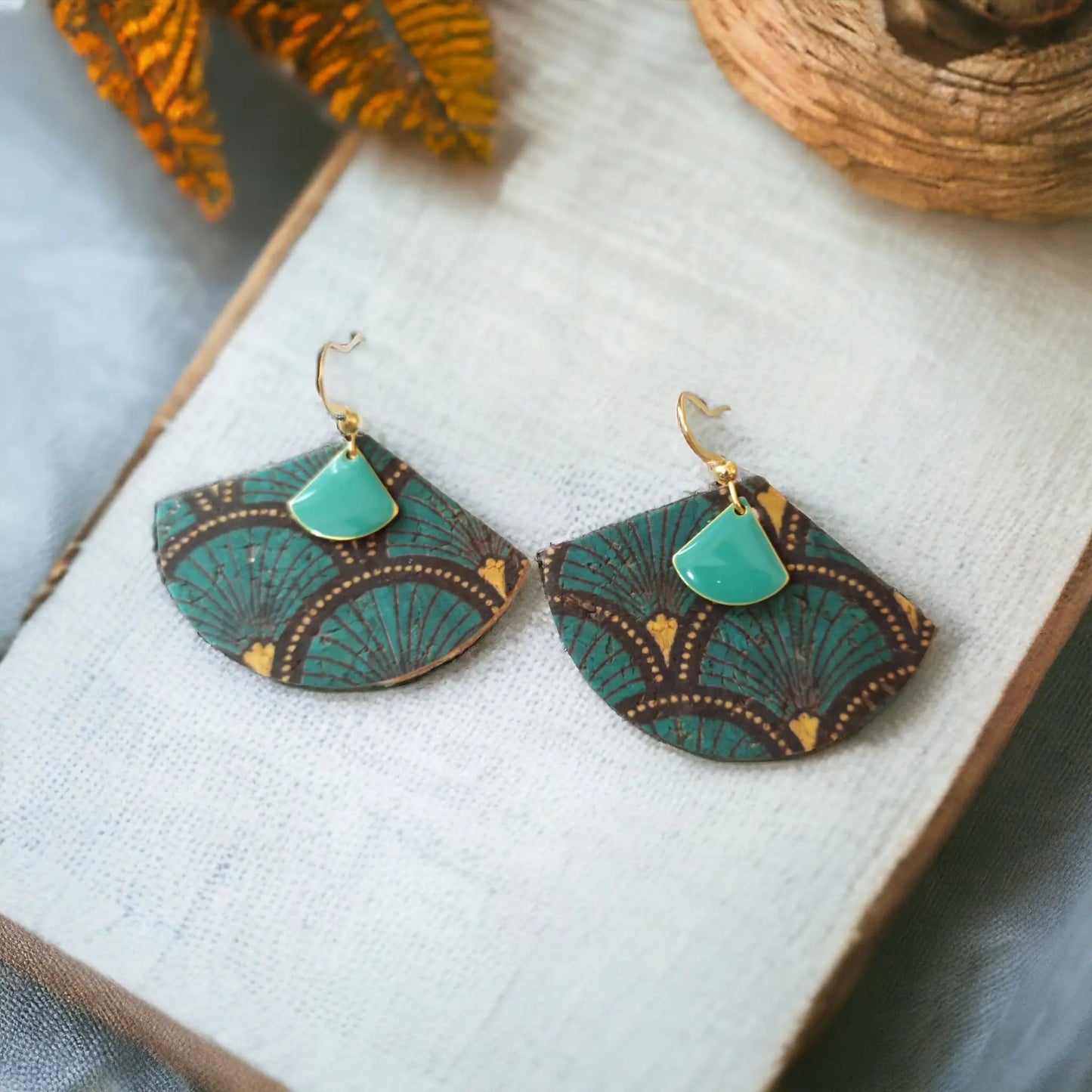 Boucles d'oreilles en liège Zoé Karmyliege