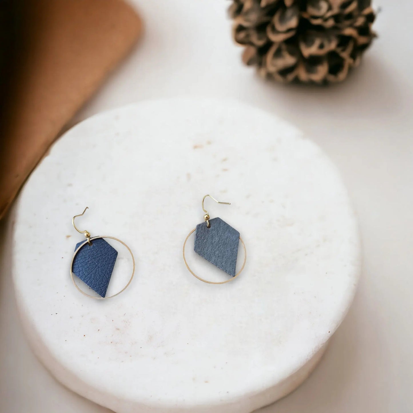 Boucles d'oreilles en liège ou cuir de pomme, ROSA Karmyliege