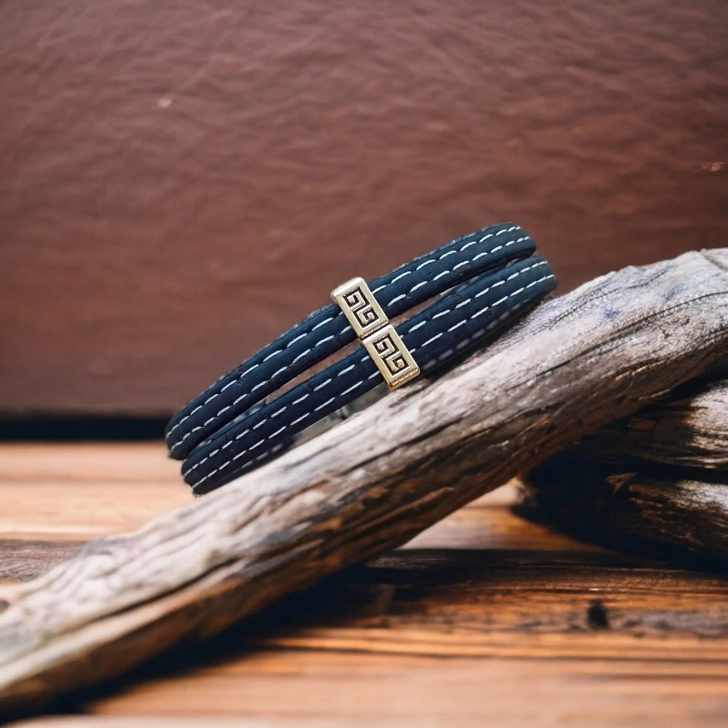 Bracelet en liège Sam Karmyliege 20-cm-Bleu