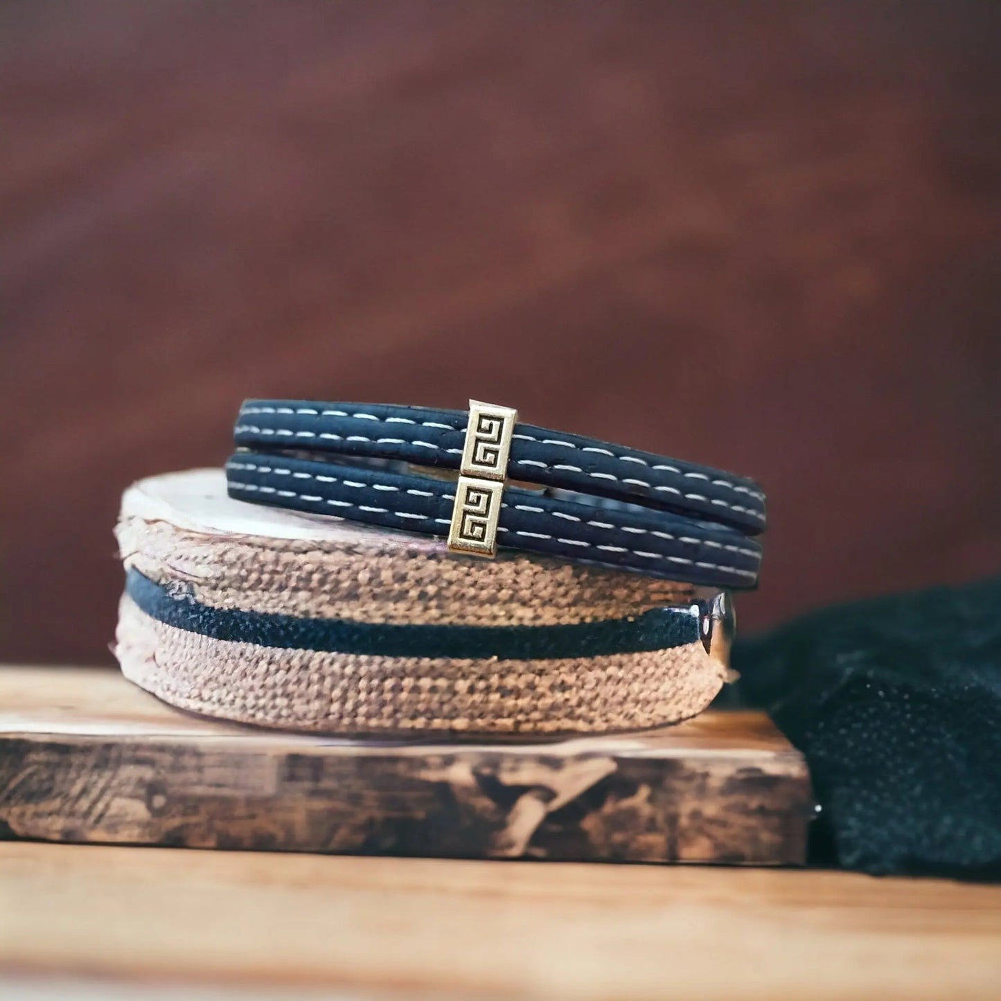 Bracelet en liège Sam Karmyliege 21-cm-Bleu