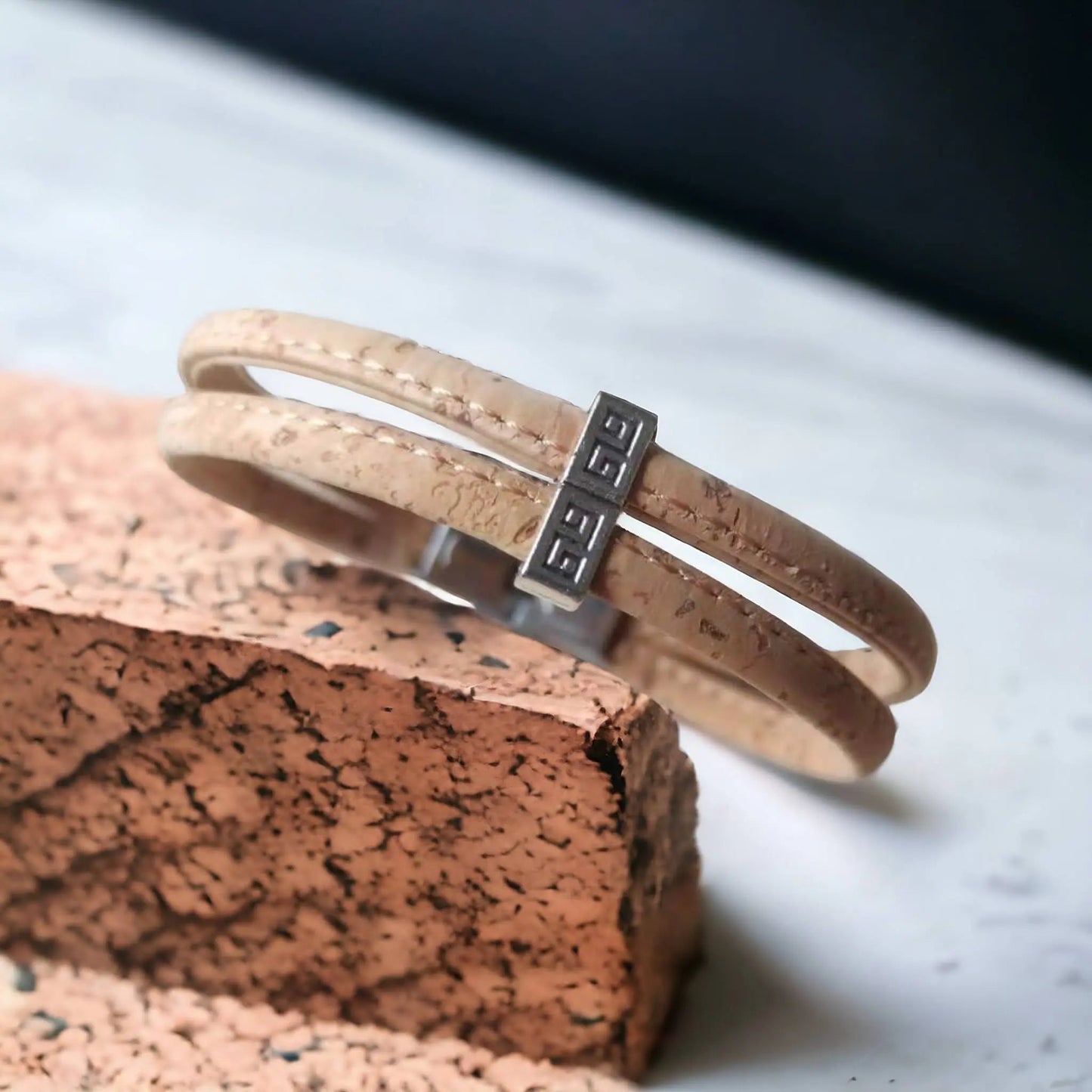 Bracelet en liège Sam Karmyliege 21-cm-Beige