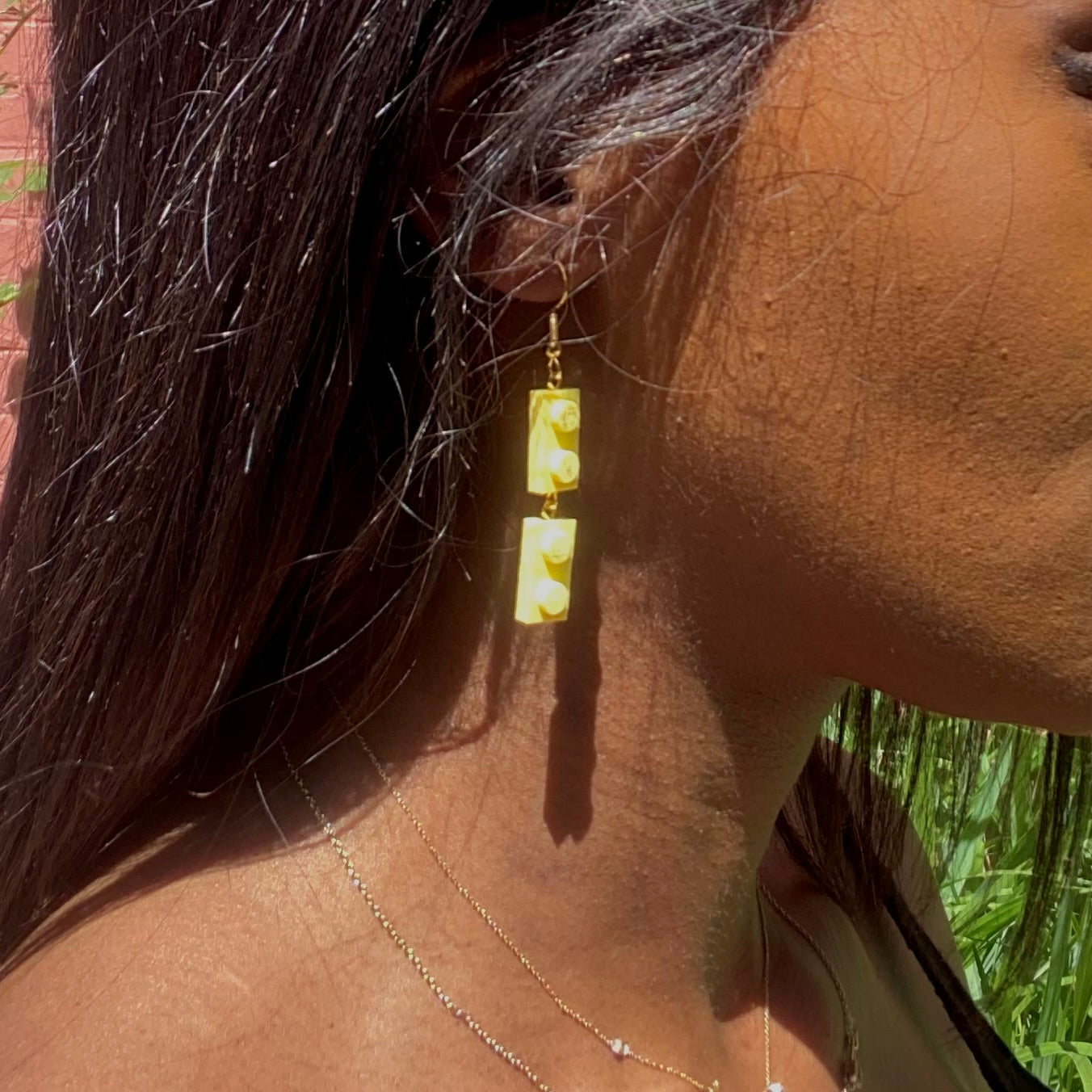 Boucles d'oreilles pendantes dorées - Les Papoteuses