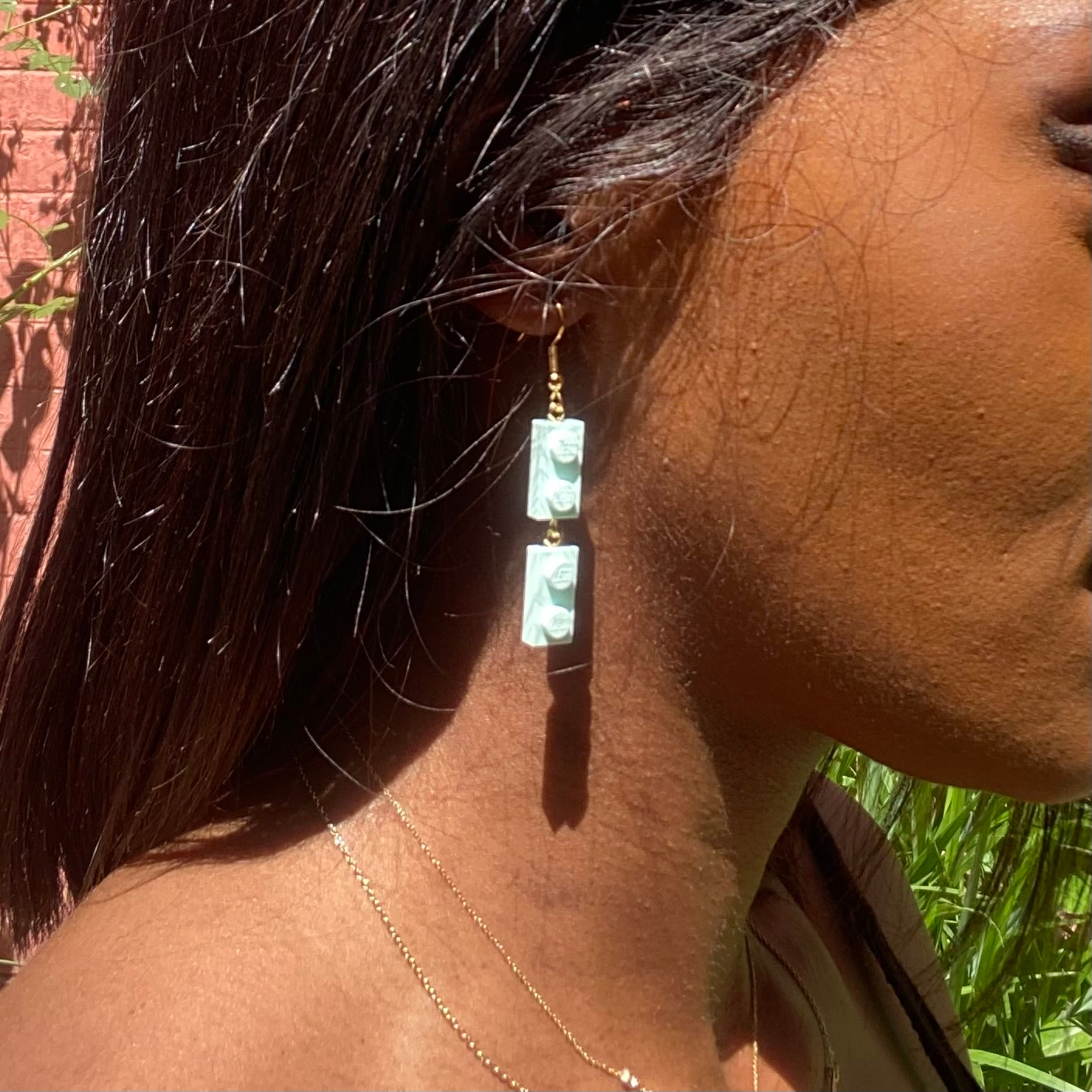 Boucles d'oreilles pendantes dorées - Les Papoteuses