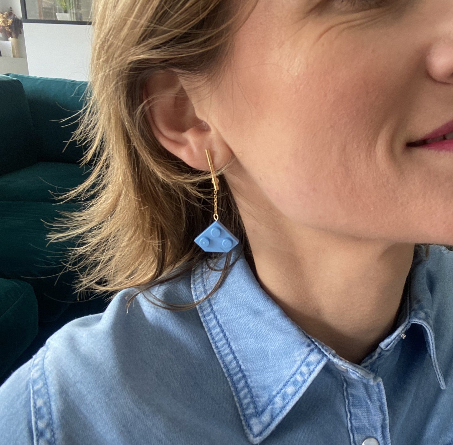 Boucles d'oreilles graphiques dorées - Style marin chic - Les Aventureuses