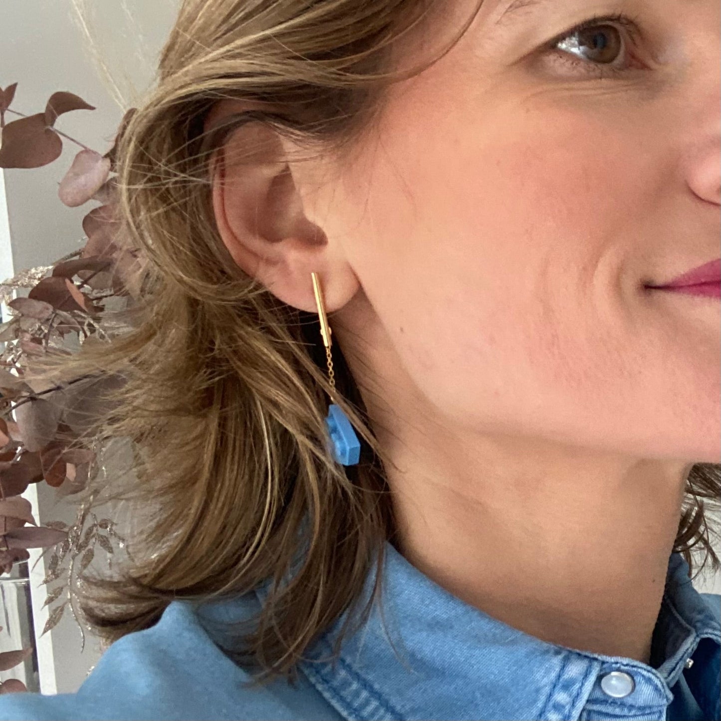 Boucles d'oreilles graphiques dorées - Style marin chic - Les Aventureuses