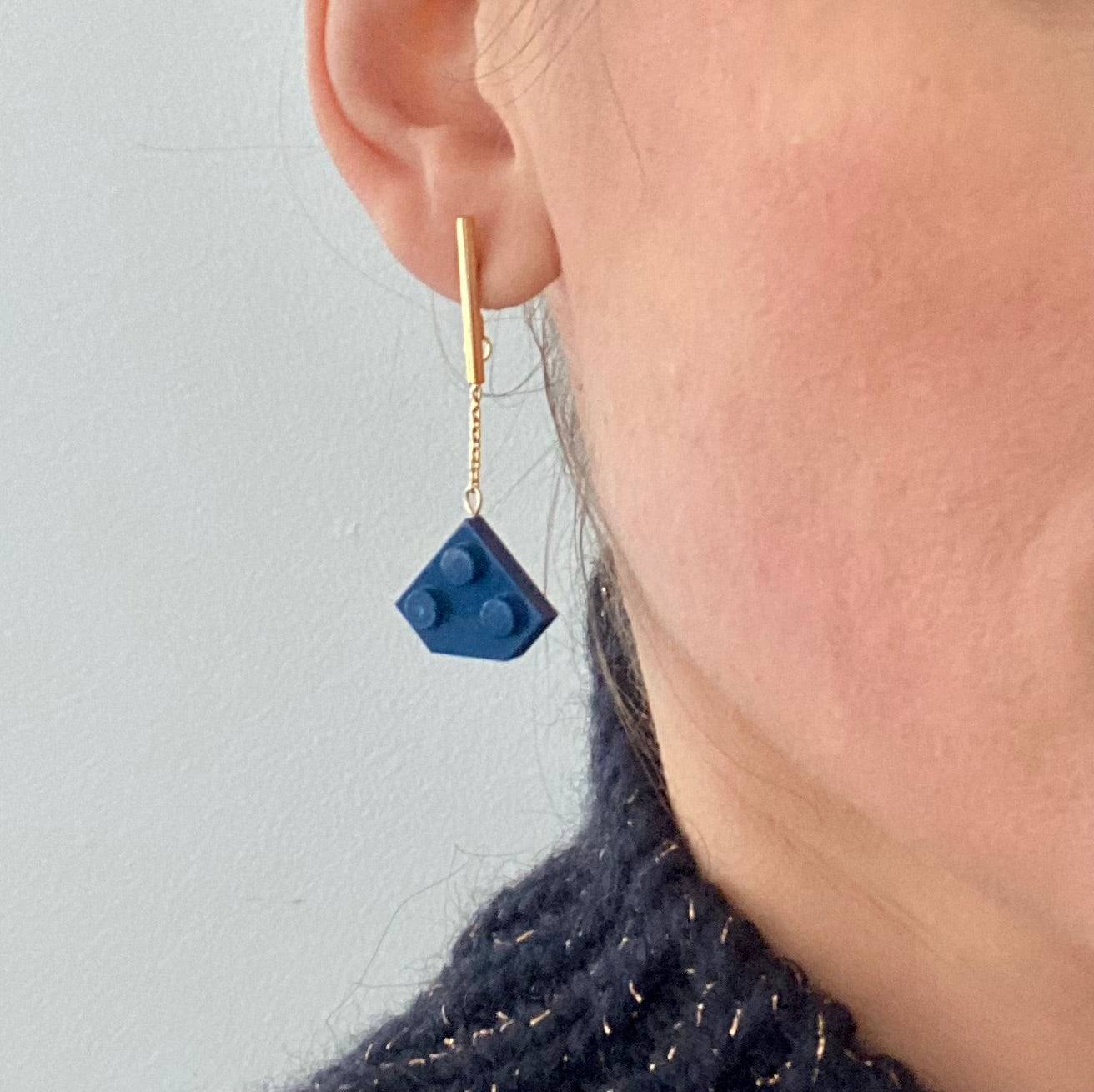 Boucles d'oreilles graphiques dorées - Style marin chic - Les Aventureuses