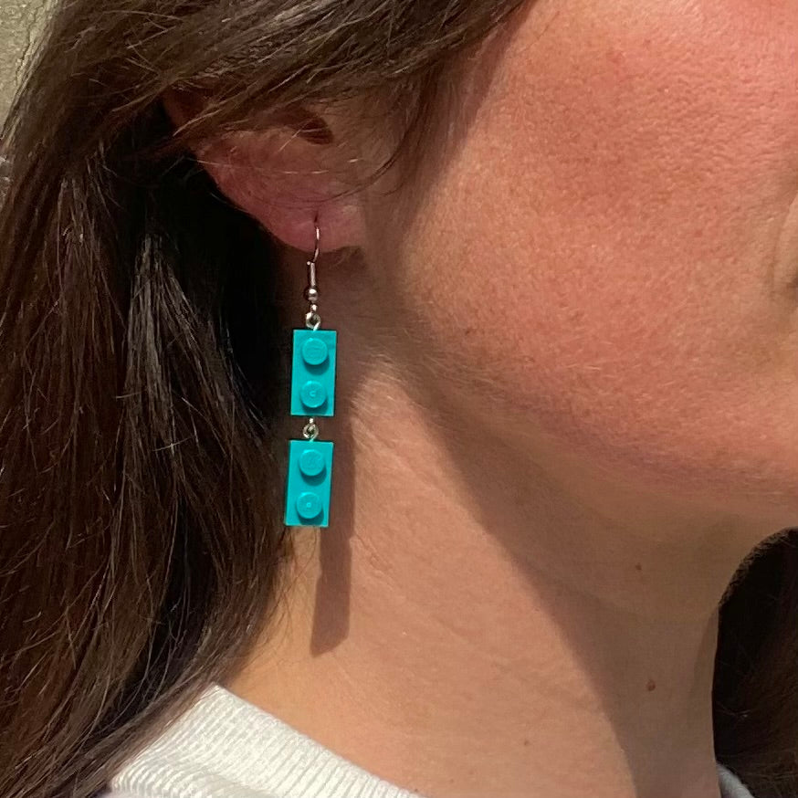 Boucles d'oreilles pendantes argentées - Les Papoteuses