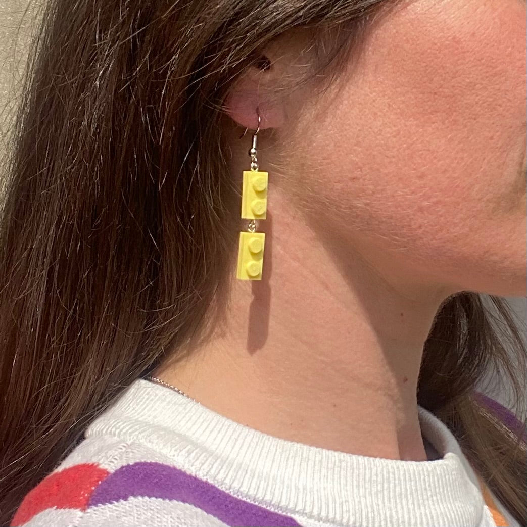 Boucles d'oreilles pendantes argentées - Les Papoteuses